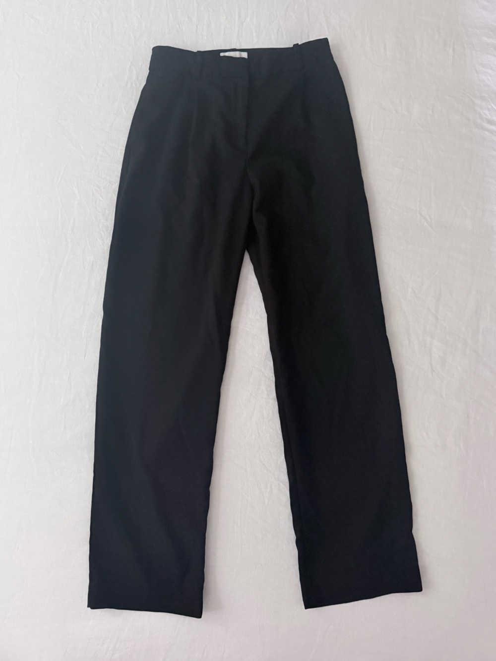 H&M Black Trousers with White Label